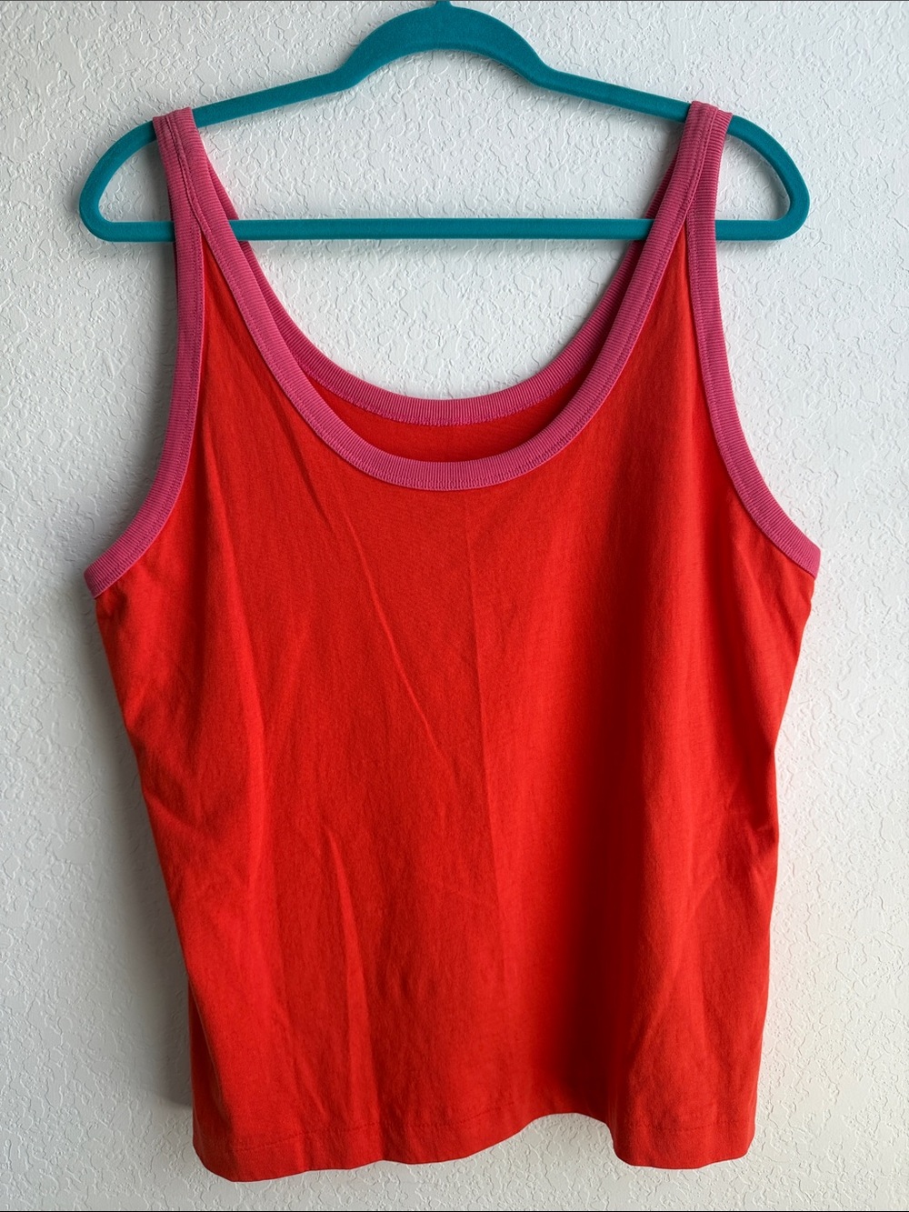 Tory Burch Orange Tank with Pink Trim - Picture 2 of 6